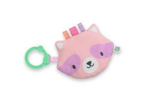 INGENUITY Hračka senzorická na C krúžku Crinklet™ mýval Deni 0m+