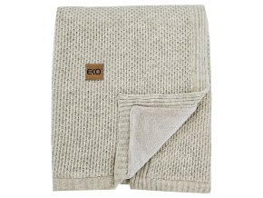 EKO Deka pletená s podšívkou (Varianta  Beige 100x80 cm)