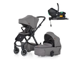 PETITE&MARS Kočík kombinovaný ICON 2v (Varianta 1 Dove Grey LITE AIR + Core Pro i-Size Black Grey + Báza)