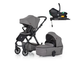 PETITE&MARS Kočík kombinovaný ICON 2v (Varianta 1 Dove Grey LITE RWS + Core Pro i-Size Black Grey + Báza)