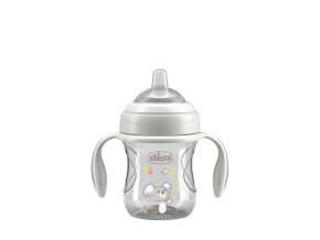 CHICCO Hrnček Transition učiaci s držadlami (Varianta  grey, 4m+)