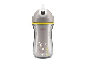 CHICCO Hrnček Sport so slamkou (Varianta  grey, 14m+)