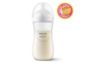 Philips AVENT Fľaša Natural Response 330 ml, 3m+darček PETITE&MARS Miska 6m+