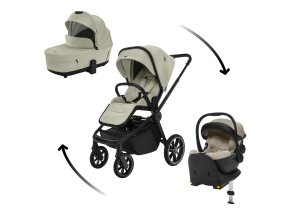 ZOPA Set kočík Move Cross 5 + hlboká korba Move XL 5 + autosedačka XM podľa vlastného výberu + báza, Boss Grey