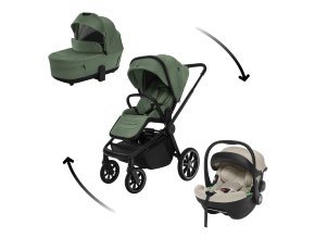 ZOPA Set kočík Move Cross 5 + hlboká korba Move XL 5 + autosedačka XM podľa vlastného výberu, Rocky Green