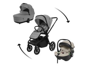 ZOPA Set kočík Move Cross 5 + hlboká korba Move XL 5 + autosedačka XM podľa vlastného výberu, Shade Grey