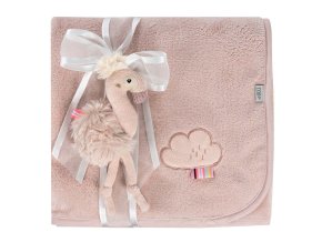 BABY FEHN Prikrývka na maznanie plameniak, Pink