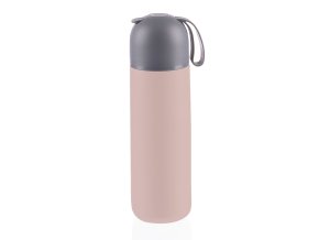 ZOPA Termoska na tekutiny se silikonovým držákem 400 ml, Candy pink