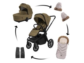 ZOPA Sada Move Cross 5 + hlboká korba Move XL 5 + darčeky, Toffee Brown