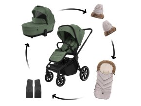 ZOPA Sada Move Cross 5 + hlboká korba Move XL 5 + darčeky, Rocky Green