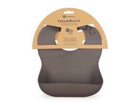 PETITE&MARS Podbradník silikónový Take&Match (Varianta  Bitter Cocoa 6m+)