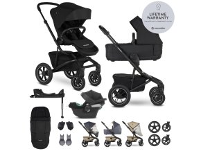 EASYWALKER SET Kočík 4v1 Jimmey (Varianta  Pepper Black XXL AIR + RWS + CYBEX Aton B2 i-Size +základňa)