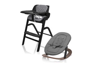 ZOPA Set stolička Inpira + novorodenecký set + hojdacia základňa, Berry Black