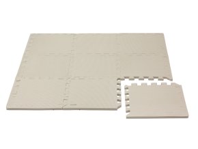 30024 1 4 cm silna bezova hracia podlozka z penovych puzzli s okrajom light beige 92x92 cm3x3 9e light beige 4776
