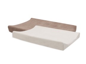Poťah na prebaľovaciu podložku 50x70cm 2 ks froté Milky Coffee/Ivory