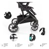 ZOPA Set kočík Quest+ korba+ adaptéry, Vulcan Black/Black
