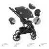 ZOPA Set kočík Quest+ korba+ adaptéry, Vulcan Black/Black