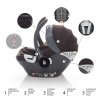 ZOPA Set kočík Quest+ korba+ adaptéry+ autosedačka, Vulcan Black/Silver