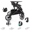 ZOPA Set kočík Quest+ korba+ adaptéry+ autosedačka+ báza, Tornado Grey/Black