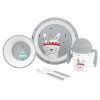INTERBABY Jedálenský set INDIÁN +6M - sivý