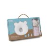 INTERBABY SET MÉĎA - ergonomický vankúšik + prítulka - ružový