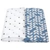 MOTHERHOOD Prikrývka a zavinovačka bavlnená mušelínová Premium 2 ks Blue Classics 100x (Varianta 120 cm)