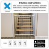 Baby Dan Zábrana Babydan flexi Fit kovová Čierna 67 - 105,5 cm skrutkovacia