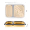 ZOPA Silikónový box na občerstvenie s príborom veľký, Mustard Yellow