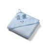 BABYONO Osuška s kapucňou a uškami Bamboo modrá 100x (Varianta 100 cm)