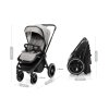ZOPA Set kočík Move Cross 3 + hlboká korba Move XL 3 + autosedačka XM podľa vlastného výberu, Metal Grey
