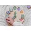 Hodiny s puzzle kockami drevené Farma