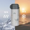 ZOPA Termoska na tekutiny s brčkem a silikonovým držákem 350 ml, Mountains