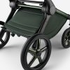 Bugaboo Fox 5 bassinet seat stroller midnight green chassis midnight green fabrics midnight green sun canopy x PV007351 07