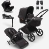 Bugaboo Fox Cub bassinet seat stroller black chassis midnight black fabrics midnight black sun canopy x PV006108 01
