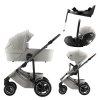 BRITAX Set kočík Smile 5Z + hlboká korba + autosedačka Baby-Safe PRO + Vario Base 5Z Lux, Linen Grey