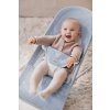 Babybjorn lehátko Soft Sky Blue/White mesh, svetlo šedá konštrukcia