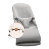Lehátko Babybjorn bouncer Bliss Light Grey 3D Jersey s hračkou Googly Eyes Black/White