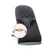 Lehátko Babybjorn Bouncer Bliss Black cotton s hračkou Googly Eyes Black/White