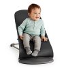 Lehátko Babybjorn Bouncer Bliss Black cotton s hračkou Googly Eyes Black/White