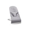 Lehátko Babybjorn Bouncer Bliss Light Grey Woven Petal s hračkou Googly Eyes Pastel