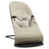 BABYBJORN Lehátko BabyBjörn Balance Soft Woven Khaki/Beige, čierna konštrukcia