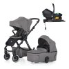 PETITE&MARS Kočík kombinovaný ICON 2v (Varianta 1 Dove Grey LITE AIR + Core Pro i-Size Black Grey + Báza)