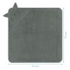 19864 1033 44 kaputzenbadetuch 75x75cm tierform katze grun 06