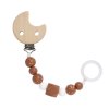 LÄSSIG BABIES LÄSSIG Soother Holder Wood/Silicone 2024 Little Universe moon (Varianta rust)