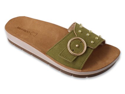 58961 1 158d271 37 inblu damske kozene pantofle khaki