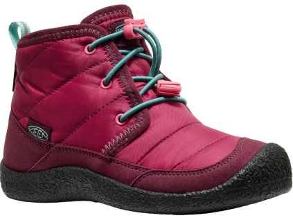 Keen dětské zimní boty HOWSER II CHUKKA WP CHILDREN vínová