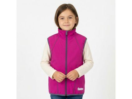 divci softshellova vesta ruzova fantom