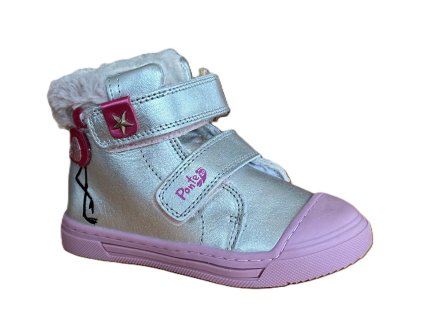 divci zimni boty ponte stribrna 2232B
