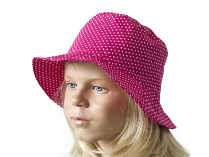 divci klobouk fantom tmave ruzova hvezdicky