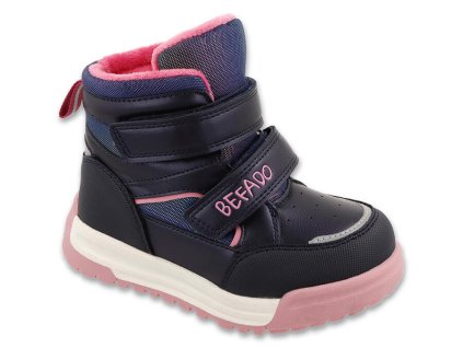 divci zimni boty befado frost modro ruzove 169X040